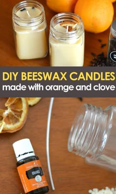 diy beeswax candles made with orange and cloves are an easy homemade gift