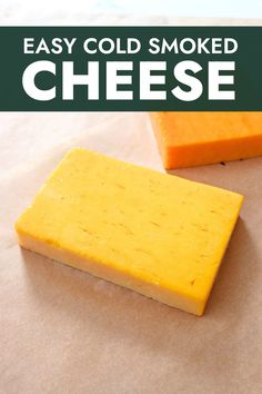 easy cold smoked cheddar cheese recipe with text overlay