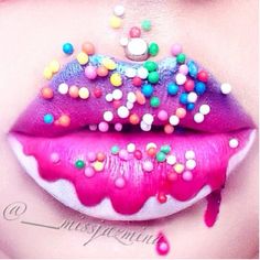 .@wakeupandmakeup (MAKE UP) 's Instagram photos | Webstagram - the best Instagram viewer Prom Lips, Halloween Lip Makeup, Rosa Make-up, Candy Makeup, Candy Lips