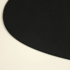 a close up view of a black and white plate