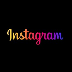 the word instagramm painted in rainbow colors on a black background with an orange and yellow stripe