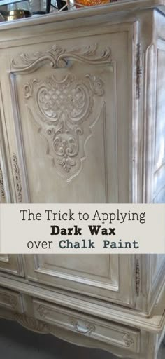 the trick to applying dark wax over chalk paint