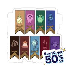 the sale banner has five different designs on it