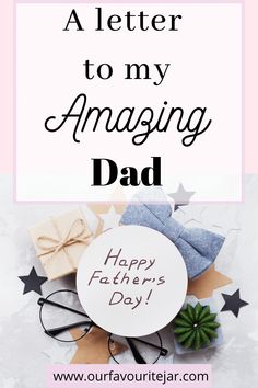 a father's day card with the words happy fathers day and presents on it