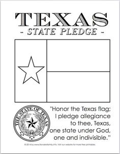 the texas state flag is shown in black and white, with an image of a lone star