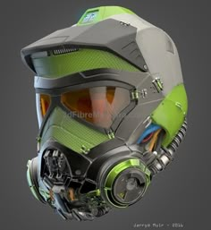 a futuristic helmet with goggles on it