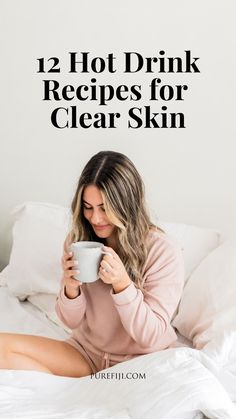 These 12 drinks for clear skin hydrates and nourishes your skin from within while combating inflammation, sensitivity and redness, and breakouts. They are perfect for acne-prone skin or anyone who simply wants to achieve that lit-from-within glow. Drinks For Clear Skin, Recipes For Clear Skin, Hot Drink Recipes, Natural Remedies For Sunburn, Hot Drinks Recipes, Dark Spots On Face, Natural Skincare Products