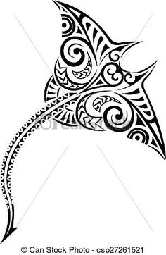 an artistic tattoo design in black and white with swirls on the tip of it