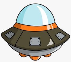 an orange and gray space ship with two small holes on the front, and one large hole in the back