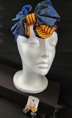 This item is for head bands and matching earings. Available in various styles and patterns. Each item is one of a kind! This makes you even more unique than you already are. Feature  The materials used are made from  100% cotton Ankara (African print fabric). Its beauty comes from the multicolored patterns. Hand crafted from the heart of Nigeria.  Thank you for visiting our shop! Handmade Adjustable Headband, Festival Headwrap Headband, Handmade Adjustable Turban Headband, Elegant Headwrap Headband Gift, Elegant Headwrap Headband For Gift, Handmade Adjustable Headwrap Gift, Adjustable Yellow Headband As Gift, Adjustable Yellow Headband For Gift, Handmade Multicolor Adjustable Headwrap