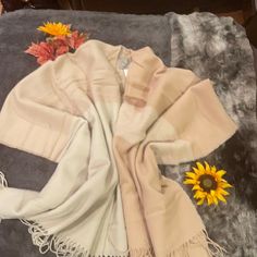 Really Pretty-Nice To Lounge Around Or Run Errands. Levels Up Jeans Or A Simple Skirt In One Piece- Nice Neutrals That Look Great With Everything. New With Tags- From Soia & Kyo Msrp $85 Scarf Cardigan, Beige Scarf, Cable Knit Scarf, Poncho Wrap, Fringe Shawl, Woven Scarves, Woman Weaving, Fringe Scarf, Wrap Cardigan