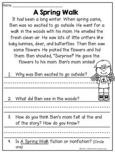 a spring walk worksheet for students to practice reading and writing the word's name