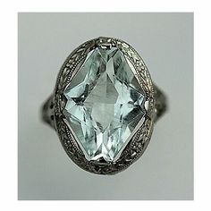 Wedding Rings Antique, 1920s Engagement Ring, Rings Antique, The Bling Ring, Antique Engagement Ring, Antique Wedding Rings, Buying An Engagement Ring, Aquamarine Engagement Ring, Art Deco Engagement