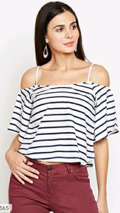 Women's Crepe Striped Top

*Details:*
 • Description: It has 1 Piece of Women's Top
 • Fabric : Crepe
 • Neckline: Round Neck
 • Sleeves : Half Sleeves
 • Pattern: Striped
 • Product Type : Regular
 • Color : White
 • Occasion: Casual
 • Length: 25 In
 • Sizes (Inches): S-36, M-38, L-40, XL-42, XXL-44

💥 *FREE Shipping* 
 • 💥 *FREE COD*
 • 💥 *FREE Return & 100% Refund*
 • 🚚 *Delivery*: Within 7 days Top Fabric