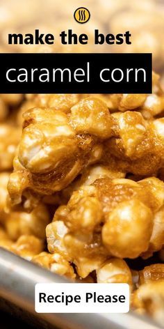 Food and Drink: #foodie, #recipes, #cooking, #food inspiration Best Caramel Popcorn, Popcorn Recipes Sweet