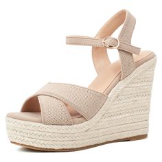 PRICES MAY VARY. With a 4 ¼-inch high heel and 1 ¼-inch platform, these espadrille wedge sandals for women add proper height and enhance your elegance, while providing stability and comfort with every step These comfy espadrille platform wedge heels feature a breathable knitted textile upper, skin-friendly microfiber leather lining, and an adjustable buckled ankle strap These versatile summer wedges for women suit any occasion from weddings and parties to the office, and can be easily paired wit Wedges Shoes Low, Platform Wedges Shoes, Summer Wedges, Platform Wedge Heels, Heels High, Sandal Platform, Espadrilles Platform, Low Wedges, Espadrille Wedge