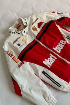 Formula Jacket, Ferrari Vintage, Fashion Models Men, Racing Jackets, Cool Jackets, Dream Clothes