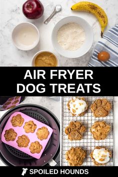 air fryer dog treats on a cooling rack