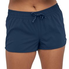 evo.com | Patagonia Swimsuit Bottoms > The Patagonia Stretch Planing Micro Swim Shorts are perfect for any outdoor excursions on the water. The waistband has a two-way adjustment for a secure and custom fit in the water, and a zippered pocket on the back to store any essentials. Lightweight and quick-drying, these shorties are a summer essential. 2.8-oz 100% Recycled Polyester with Two-Way Stretch French Seams on Sides, and on Front and Back Rises, Prevent Chafing DWR (Durable Water Repellent) F Swim Shorts Women, Swimsuit Bottoms, Summer Essential, French Seam, Swim Suit Bottoms, Patagonia Womens, Workout Gear, Summer Essentials, Swim Shorts