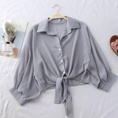 Chiffon Shirts, Ladies Chiffon Shirts, Women Ties, Oversized Blouse, Tie Front Blouse, Elegant Blouses, Shirts Women, Tie Blouse