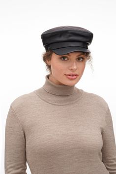 Womens baker boy cap Black faux leather peaked hat Women's Cap Hat Beige Newsboy Cap Cabbie Hat warm stylish accessory. Product details: Outer side: wool blend fabric or faux leather Back side : fleece Sizes: 1size 55-56cm=21.6-22'''' 2size 57-58cm=22.3-23'''' To see more of our quality top selling products (cardigans, sweaters, pants, skirt, scarf, accessiores ext.) please click on our shop https://www.etsy.com/shop/TamiMore Bakerboy Hat Women, Leather Cap For Fall, Leather Flat Cap Hat For Fall, Leather Flat Cap For Fall, Trendy Fall Beret Cap, Chic Flat Cap Hats For Fall, Chic Flat Cap For Fall, Trendy Fall Beret, Casual Visor Beret For Fall