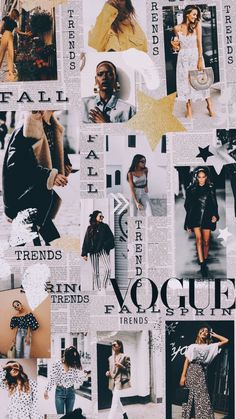 a collage of photos with the words fashion friends written on them and images of models