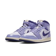 (WMNS) Air Jordan 1 Mid SE 'Sky J Light Purple' DZ3745-500 Air Jordan 1 Mid Purple, Jordan 1 Mid Purple, 70s Converse, Nike X Travis Scott, Air Jordans Women, Converse Run Star Hike, Air Jordan 1 Mid Se, Converse Run Star, Purple Sneakers