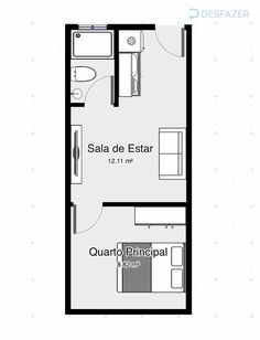 the floor plan for a small apartment