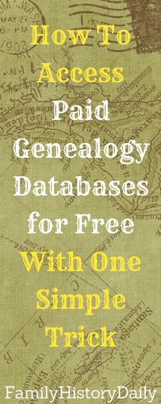 the cover of how to access pad and genenaly databases for free with one simple trick