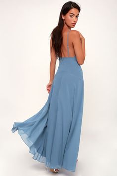 Lovely Still Slate Blue Sleeveless Maxi Dress Flare Maxi Skirt, Purple Maxi Dress, Bridesmaid Dressing Gowns, Latest Fashion Dresses, Long Dress Casual, Backless Maxi Dresses, Pleated Maxi Dress, Maxi Dress Formal, Long Black Dress