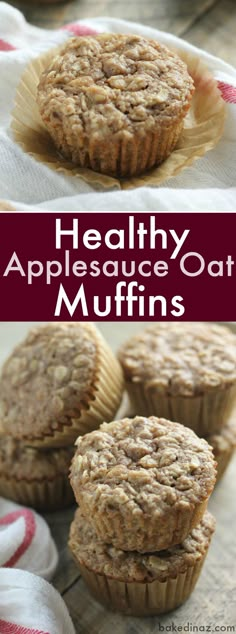 healthy applesauce oat muffins are the perfect breakfast for busy mornings