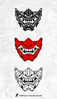 japanese tattoo designs Japanese Art Samurai Oni Mask, Oni Mask Half Face, Omni Mask Japanese Tattoo, Japanese Art Tattoo Ideas, ပုံတူ Tattoo, Japan Mask Art, Oni Mask Logo, Japanese Oni Mask Drawing, Tattoo Mask Japanese