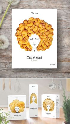 some cards that have macaroni and cheese on them with the words pasta written in spanish