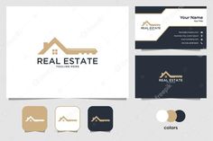 the real estate logo and business card design is suitable to use on all types of projects