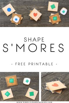 the shape s'mores printable is shown with different shapes and sizes to make it