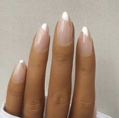 Glazed Doughnut French Tip Nails, Ibiza Nails Summer 2023, Maid Of Honour Nails, Hen Do Nails, Wedding Nail Designs, Milky Nails, Romantic Nails, Ombre Nails Glitter, Pointed Nails