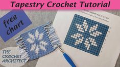 a crochet project with the text tapestryr crochet on it, and a