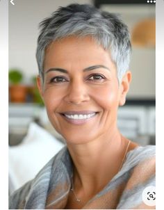 Pixie Grey Hair, Edgy Short Hair For Women Over 50, Gray Pixie Haircut Over 50, Gray Pixie Haircut, Short Pixie Hairstyle Women, Short Gray Hair Over 50, 2024 Short Hair Styles, Grey Pixie Haircut, Pixie Cuts For Older Women