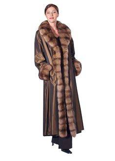 Sable Crosscut Trim-Reversible Sheared Mink Coat$6,995.00 – $7,495.00http://www.madisonavenuemalls.com/shop/furs/sheared-mink/coats/sable-crosscut-trim-reversible-sheared-mink-coat/?attribute_pa_color=bronze&attribute_pa_size=6&attribute_pa_length=52 Fur Coat Outfit Dressy, Brown Fur Coat Outfit, Black Wool Scarf, Brown Fur Vest, Brown Fur Coat, Winter Coat Outfits, Striped Shawl