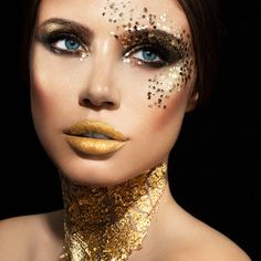 Editorial Make-up, Catwalk Makeup, Xenia Tchoumitcheva, Goddess Makeup, Online Bingo, Avant Garde Makeup, Magical Makeup