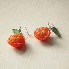 Clay Orange, Christmas Jewelry Diy, Orange Earrings, Jairzinho, Funky Jewelry, Delphinium