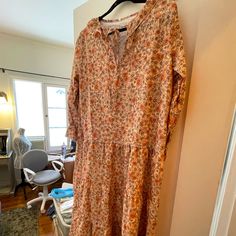 Boho Nwt Midi-Maxi Floral Orange/Peach Dress Bought Online A Few Weeks Ago, Never Worn. Xl, More Like A True Medium-Large. Lightweight, Not See-Through. Pretty Color Pattern Is What Sold Me. Casual Apricot Midi-length Dress, Casual Flowy Apricot Dress, Casual Apricot Midi Dress, Peach Floral Print Long Sleeve Dresses, Peach Long Sleeve Floral Print Dress, Casual Apricot Fall Dress, Casual Apricot Dress For Fall, Peach Midi Maxi Dress For Day Out, Apricot Floral Print Maxi Dress For Brunch