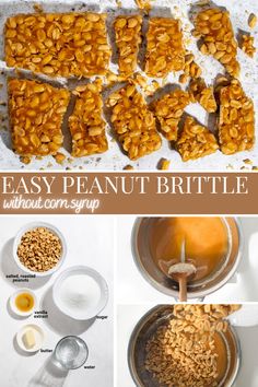 Peanut brittle without corn syrup broken into pieces on a white background. Peanut Brittle Recipe Easy No Corn Syrup, Peanut Brittle Without Corn Syrup, Buttery Peanut Brittle, Easy Peanut Brittle, Easy Peanut Brittle Recipe, Dessert Dip Recipes, Peanut Brittle Recipe, Jamaica Food, No Bake Dessert Recipes