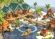 Minecraft Beach House, Construction Minecraft, Minecraft Decoration, Minecraft Structures, Minecraft House Plans, Minecraft Farm, Minecraft Cottage, Easy Minecraft Houses, Minecraft House Tutorials