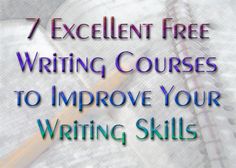 a book cover with the title 7 excellent free writing courses to improve your writing skills