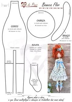 a paper doll is shown with instructions to make it