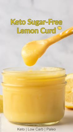 a jar of keto sugar - free lemon curd