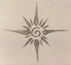 a drawing of a star with the letter g in it's center surrounded by rays