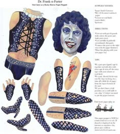 an article in the magazine shows different costumes and accessories for people to wear on their body