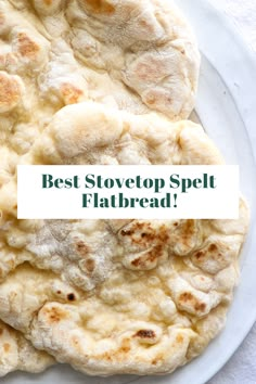 the best stovetop pita bread on a white plate